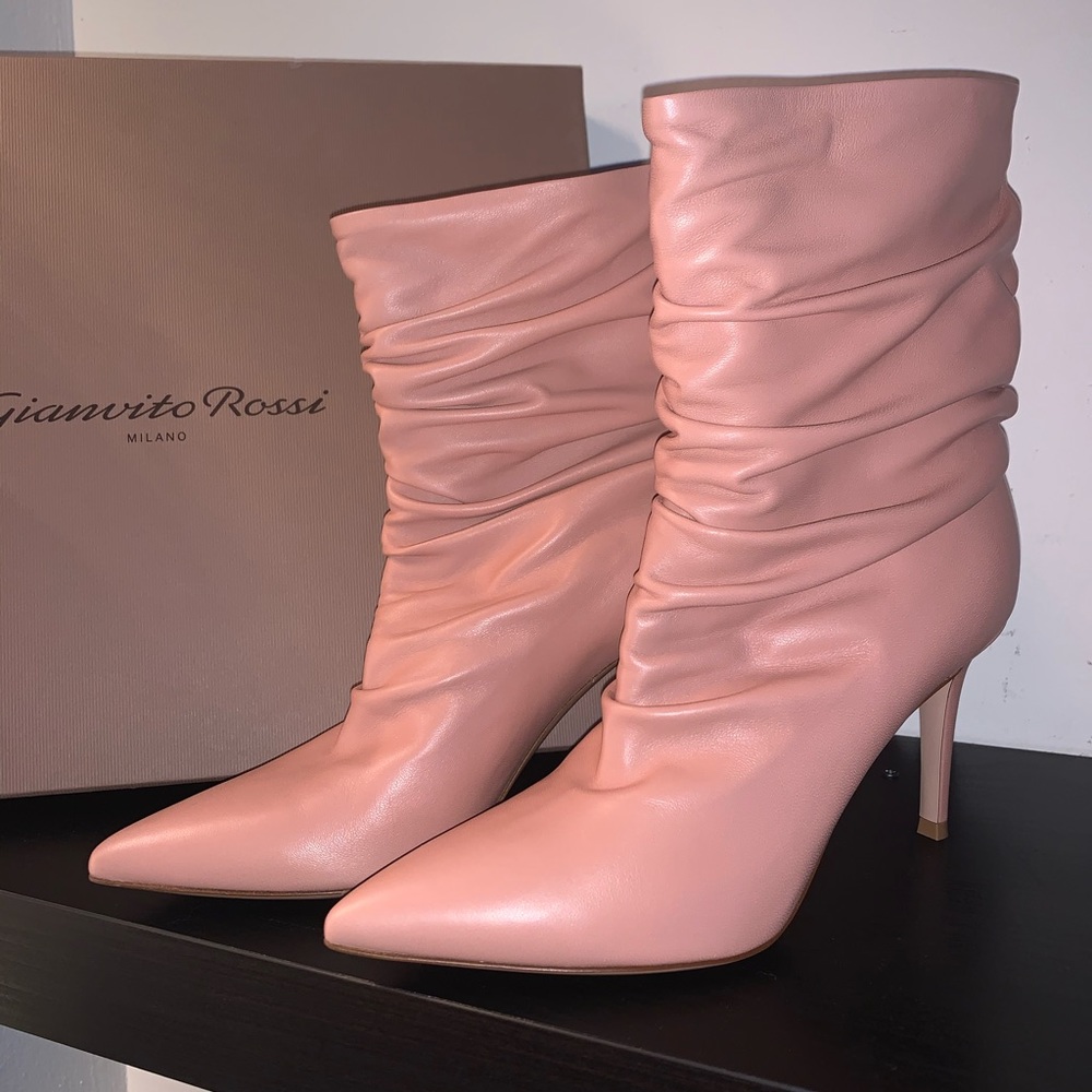 Gianvito Rossi Cecile boot in pink $1295 size 37